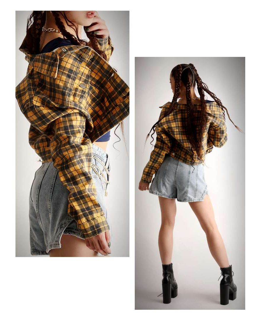 ボムシェル bombshell シャツ チェック柄 シャツ ブラウス 長袖 シャツ ギンガムチェック プチプラ ダンサー エロい 秋 Bbomb