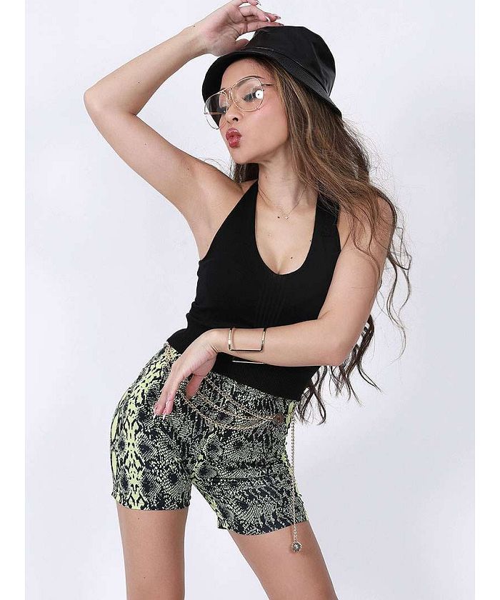 ボムシェル bombshell キャミソール・タンクトップ ニット キャミソール タンクトップ ショート丈 激安 インナー シンプル ダンス衣装 ホルターネック プチプラ Bbomb