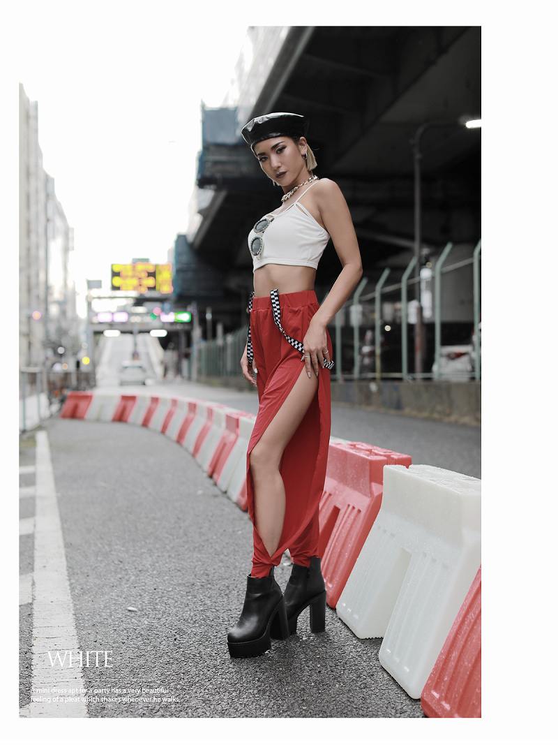 Bombshell camisole tank top with cups, solid color, half top, non-wire, cross, bear top, camisole, stretch, dance, inner bombshell