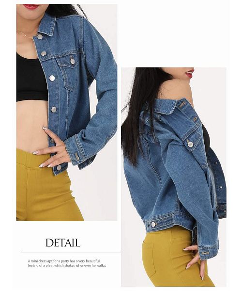 ボムシェル bombshell ジャケット・ブルゾン デニムジャケット ベーシック ブルーデニム Gジャン 定番 ライトアウター ポケット ダンス カジュアル 衣装 Bbomb