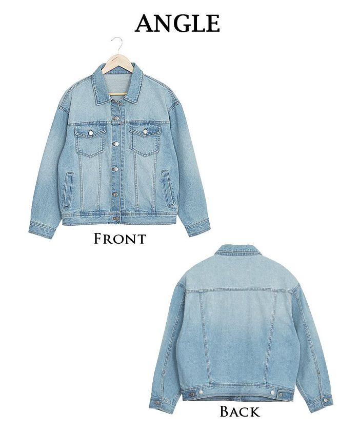 Bombshell jacket / blouson denim big silhouette blue ladies oversized G jacket outerwear simple Bbomb