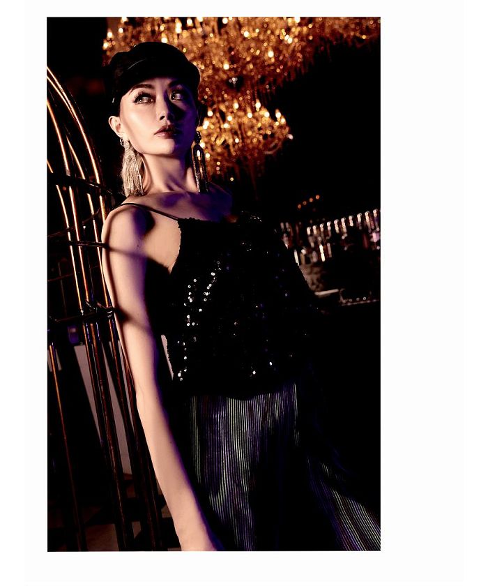 Bombshell bombshell camisole tank top sequin glittery camisole sexy dance costume top sparkling club stage costume dancer bombshell