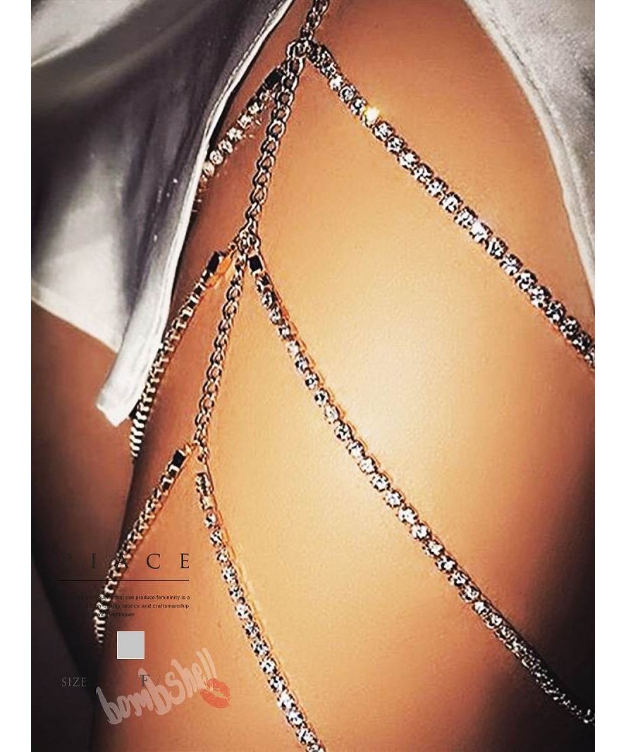Bombshell accessories rhinestone leg chain garter ring garter belt dance goods sexy accessories club dance costume body chain bomb
