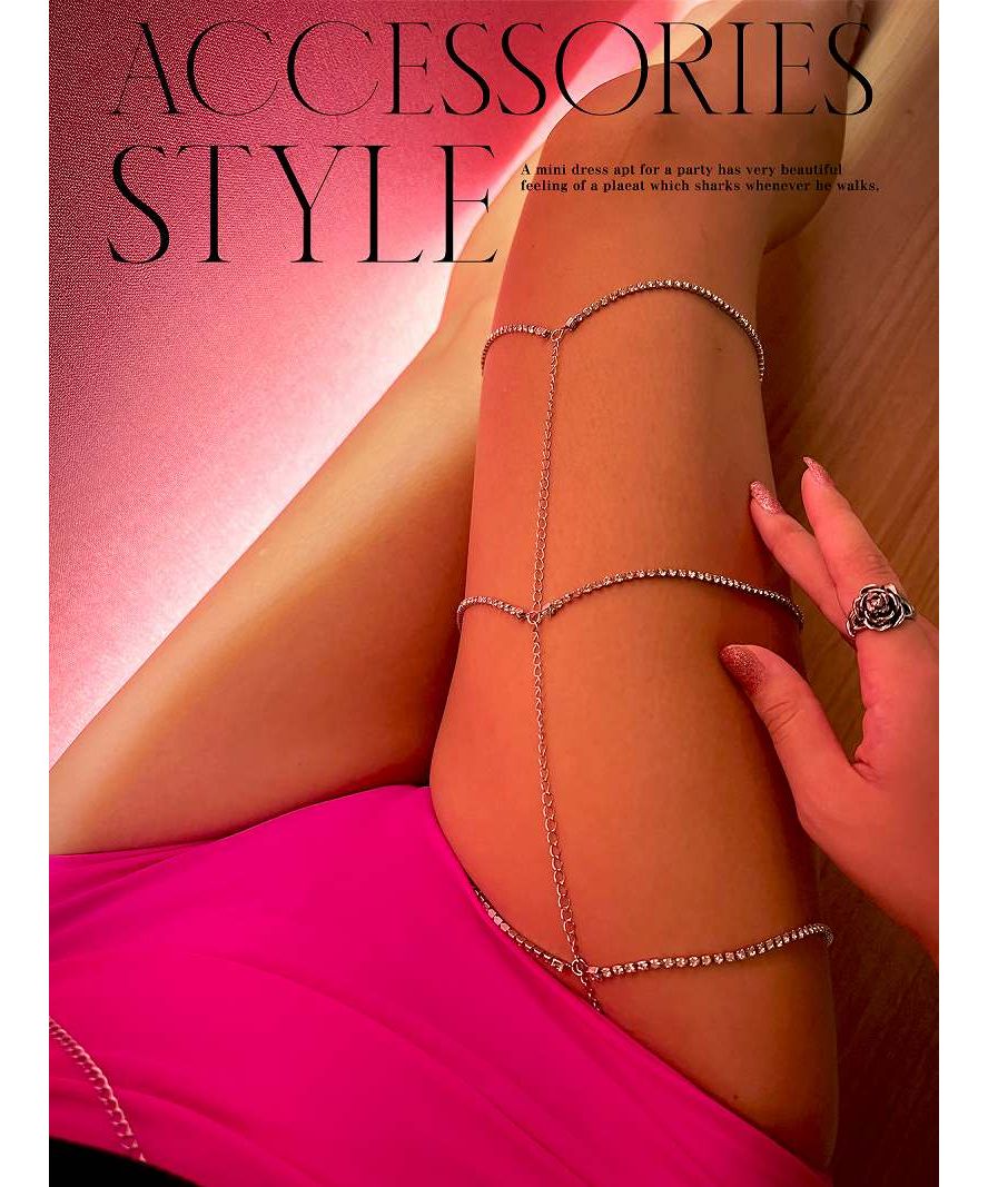 Bombshell accessories rhinestone leg chain garter ring garter belt dance goods sexy accessories club dance costume body chain bomb