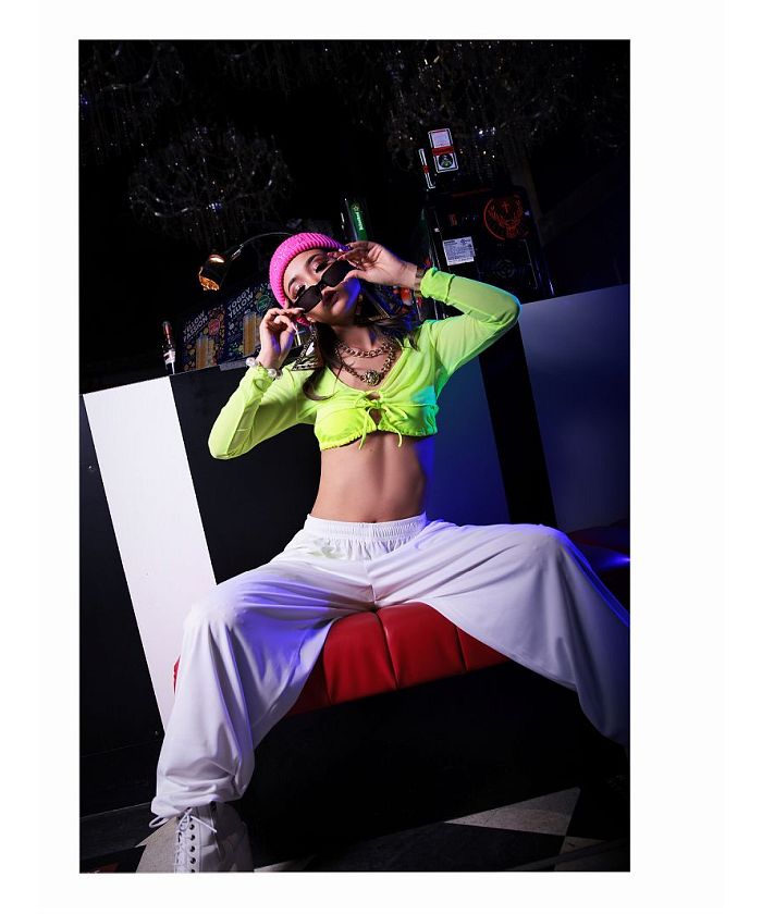 ボムシェル bombshell クラブダンサービキニ ビキニ ネオンカラー レディース 水着 ビビッド 見せブラ ダンスウェア 蛍光色 ホルターネック ナイトプール bombshell【返品不可商品】