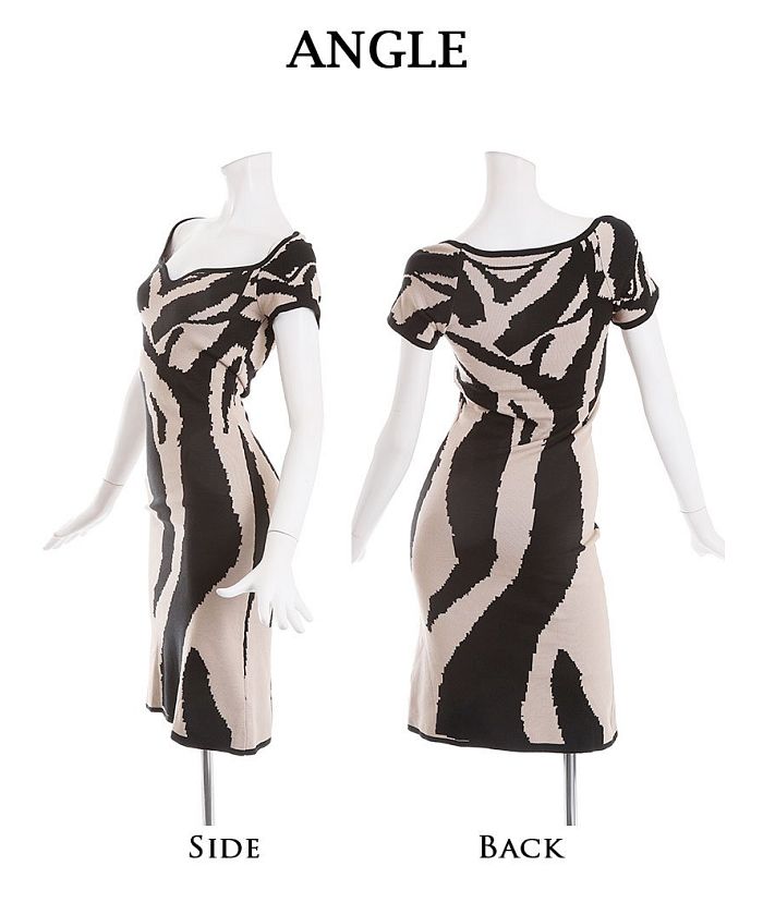 Bombshell dress, two-tone geometric summer knit, tight monochrome square neck, overseas fashion, animal club Bbomb