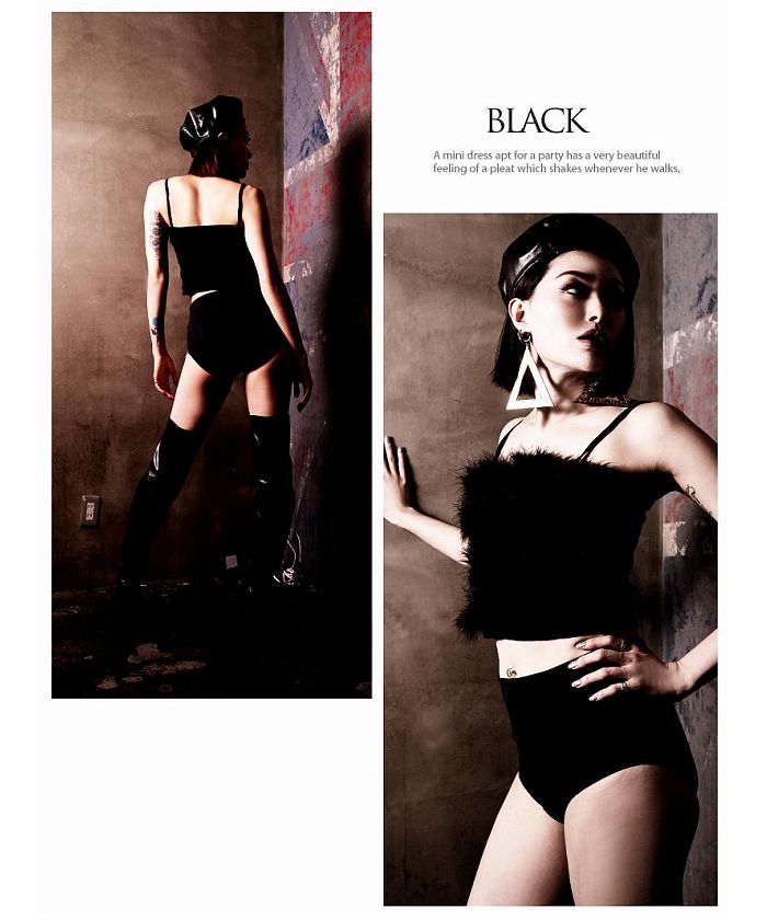 ボムシェル bombshell キャミソール・タンクトップ ショート丈 フェイクファー キャミソール ふわふわ トップス ダンス衣装 ショーダンス ステージ衣装 クラブ 舞台衣装 bombsh