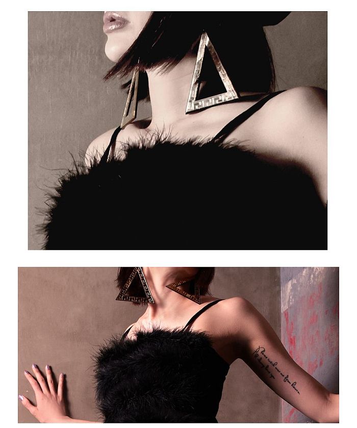 ボムシェル bombshell キャミソール・タンクトップ ショート丈 フェイクファー キャミソール ふわふわ トップス ダンス衣装 ショーダンス ステージ衣装 クラブ 舞台衣装 bombsh