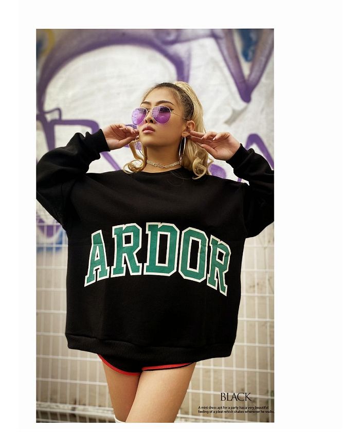 ボムシェル bombshell パーカー・トレーナー 裏起毛 オーバーサイズ トレーナー ロゴ スポーティ 長袖トップス B系 ストリート系 ヒップホップ ビッグサイズ Bbomb