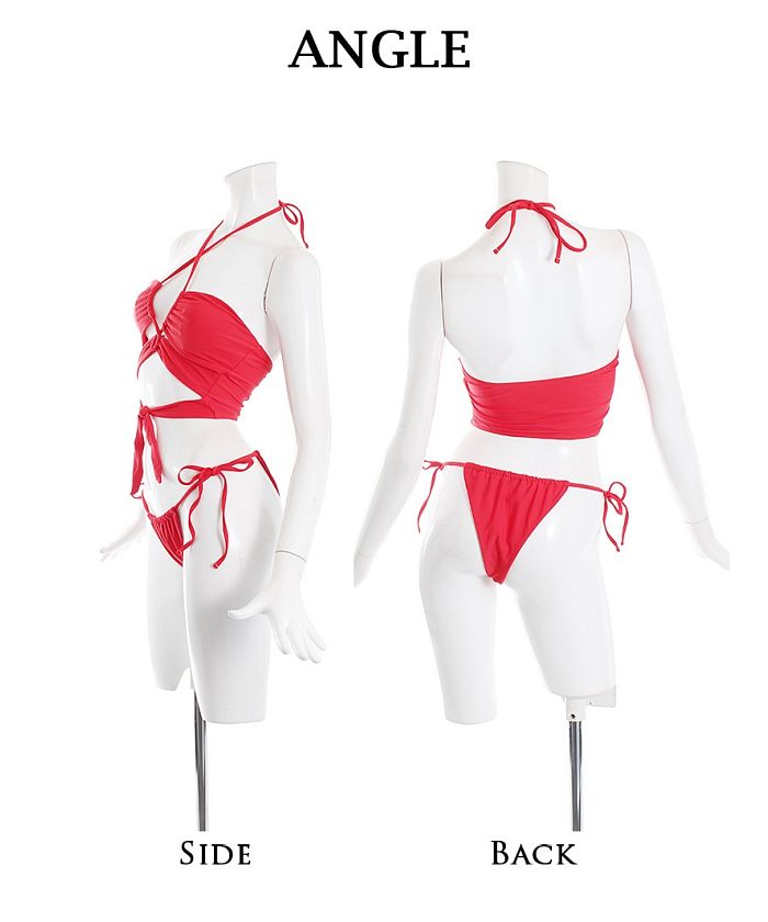 ボムシェル bombshell クラブダンサービキニ ビキニ 水着 セクシー ワンカラー 紐 レディース ホルターネック インポート 盛れる 海外 bombshell【返品不可商品】