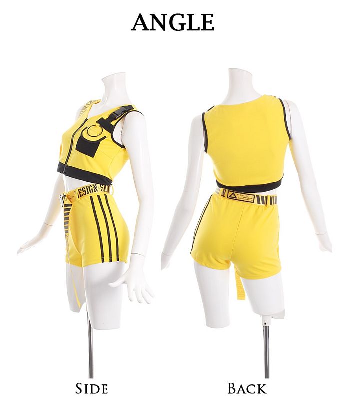 Bombshell setup setup import shorts cosplay buckle logo short sporty costume dance outfit bombshell