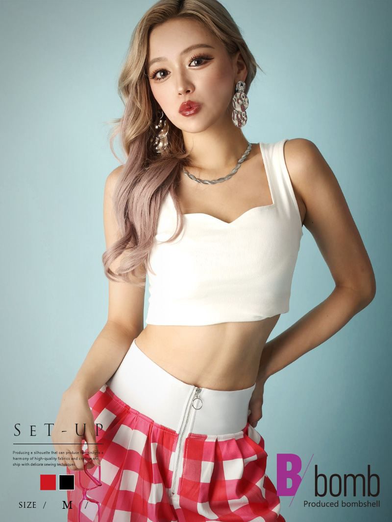 Bombshell setup flashy bicolor cropped length summer leg-lengthening effect photogenic retro Korean Y2K elastic waist Bbomb