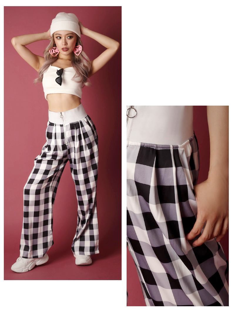 Bombshell setup flashy bicolor cropped length summer leg-lengthening effect photogenic retro Korean Y2K elastic waist Bbomb