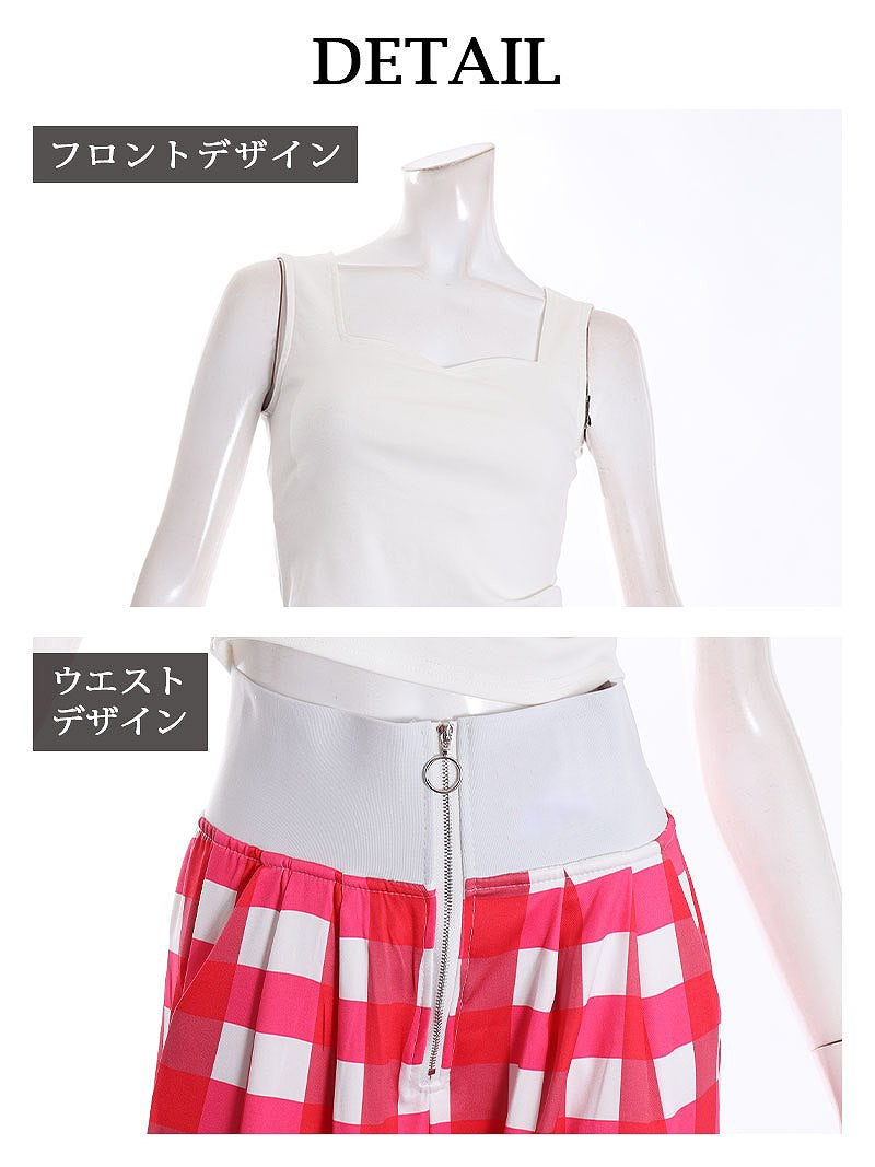 Bombshell setup flashy bicolor cropped length summer leg-lengthening effect photogenic retro Korean Y2K elastic waist Bbomb