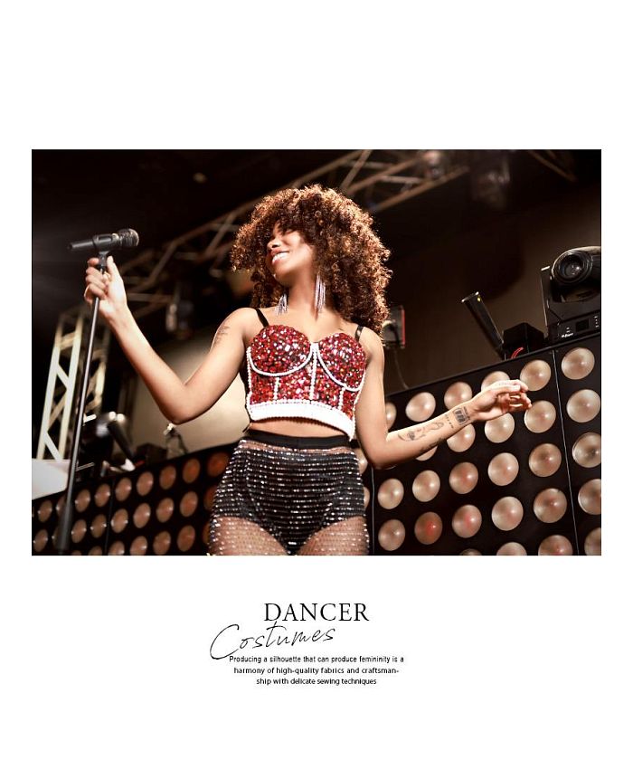 ボムシェル bombshell ボトムス ラインストーン メッシュ シースルー ワイドパンツ キラキラ ステージ衣装 インポート 海外 ビジュー 透け感 bombshell