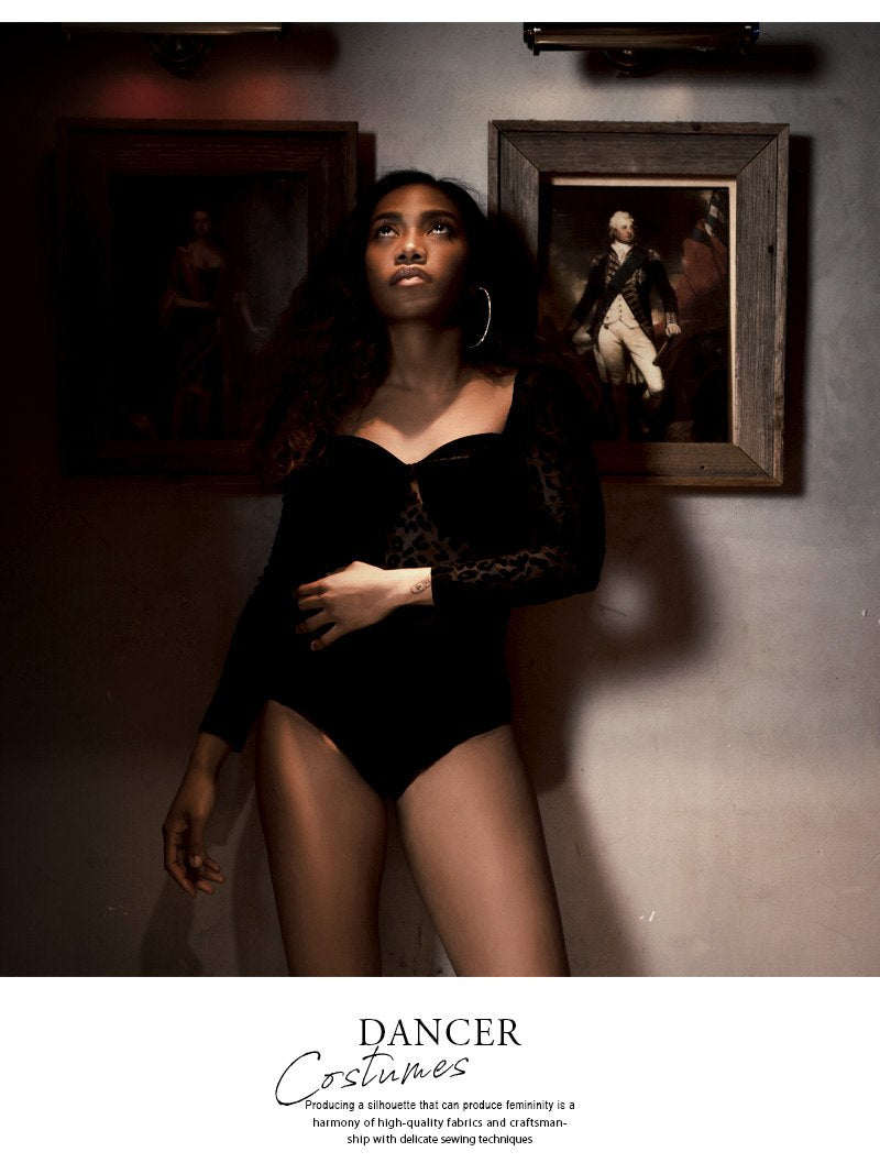 ボムシェル bombshell レオタード ボディースーツ ヒョウ柄 エロい レオタード 黒 インポート ステージ衣装 セクシー シースルー タトゥーメッシュ bombshell