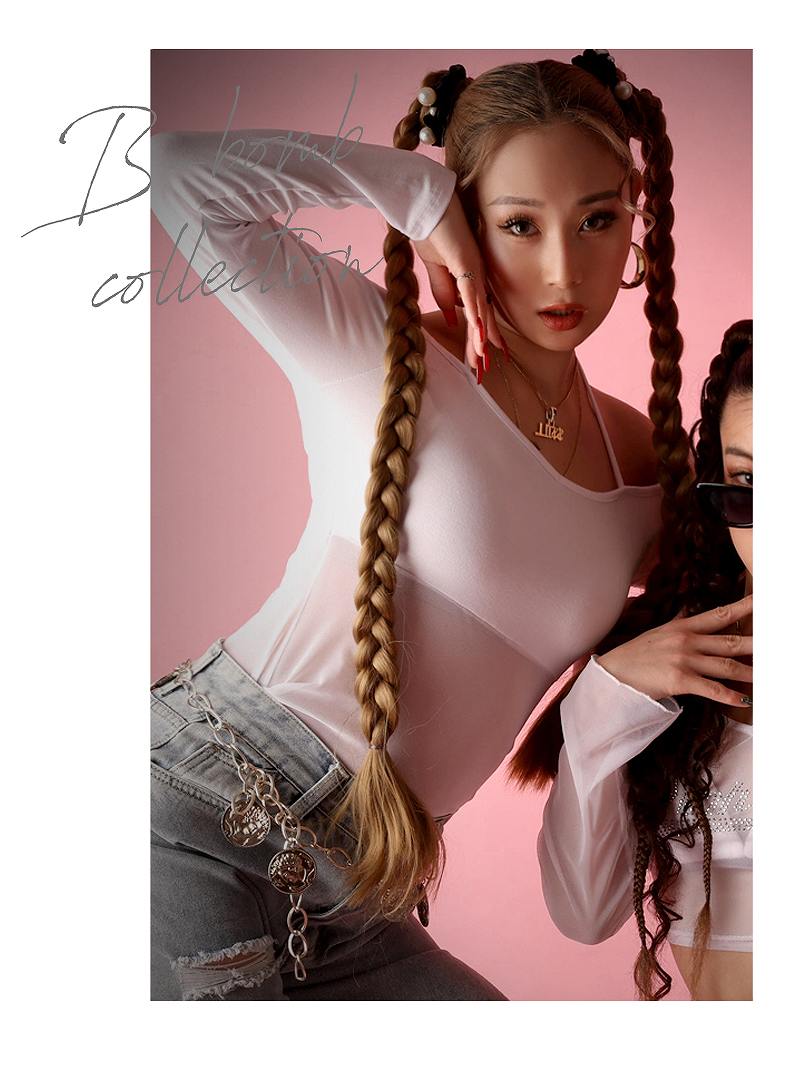 ボムシェル bombshell 長袖カットソー Y2K ギャルファッション 無地 メッシュトップス オフショル おしゃれTシャツ ホルターネック 平成ギャル GAL 長袖 Bbomb