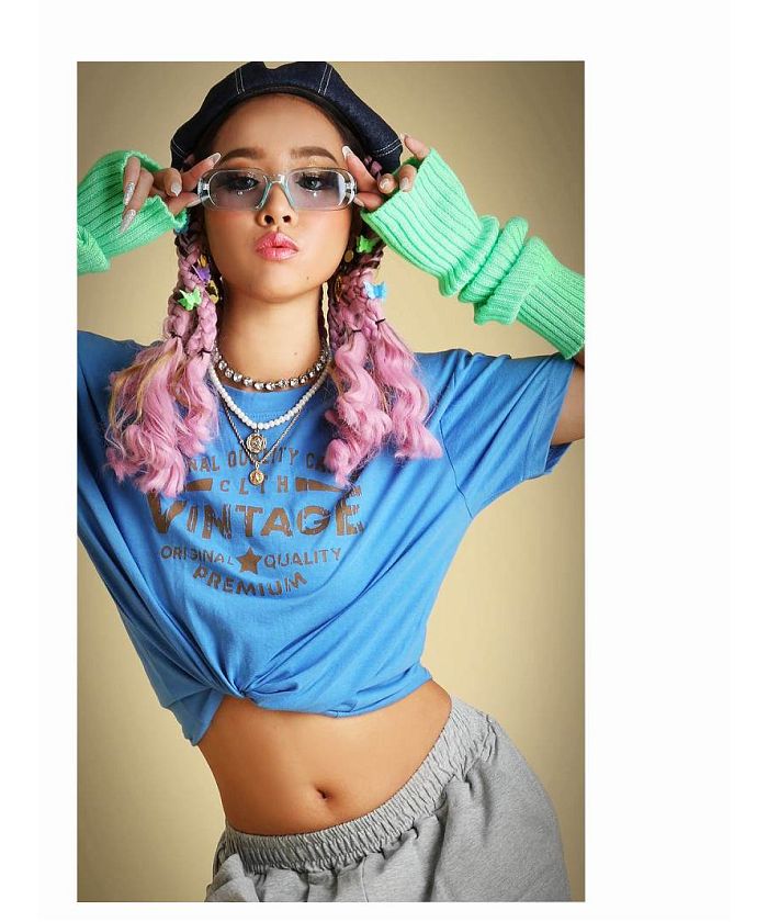 Bombshell short-sleeve T-shirt short-sleeve T-shirt crack logo vintage lesson wear dancer crew neck casual 100% cotton Bbomb