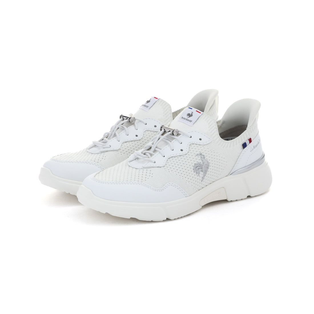 ルコックスポルティフ le coq sportif レディース スニーカー LCS ロワール QL3XJC01BK 幅広 3E 軽い 撥水 ハンズフリー 歩きやすい カジュアル （ホワイト） ホワイト