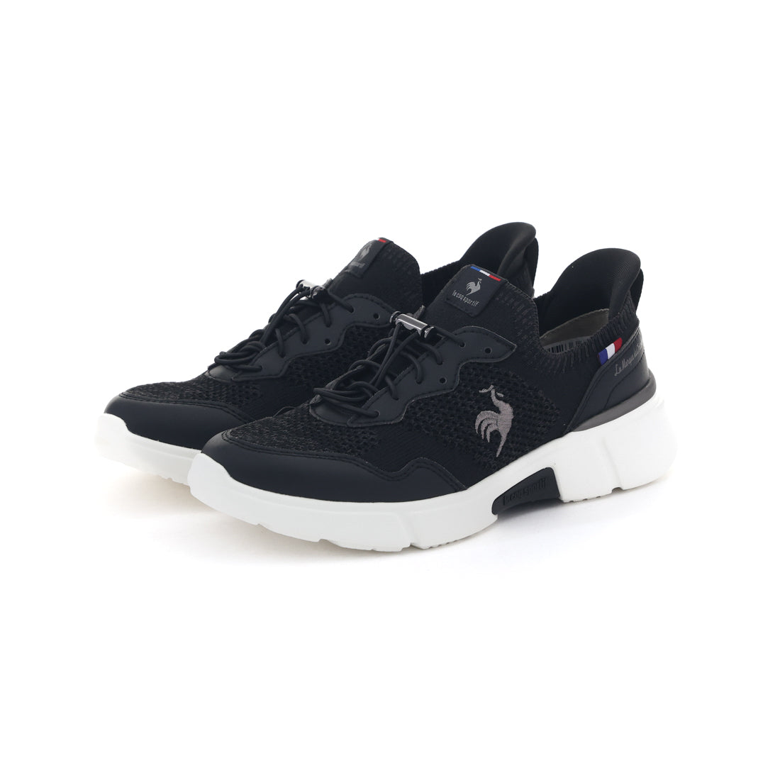 ルコックスポルティフ le coq sportif レディース スニーカー LCS ロワール QL3XJC01BK 幅広 3E 軽い 撥水 ハンズフリー 歩きやすい カジュアル （ブラック） ブラック