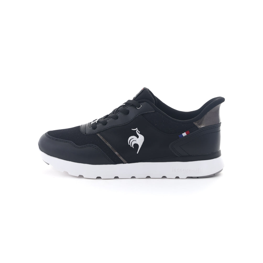 ルコックスポルティフ le coq sportif レディース スニーカー スリッポン LA セーヌ LM SI LU5SSN24LZ ハンズフリー 3E 幅広 軽い 歩きやすい （ブラック/ホワイト） ブラック/ホワイト