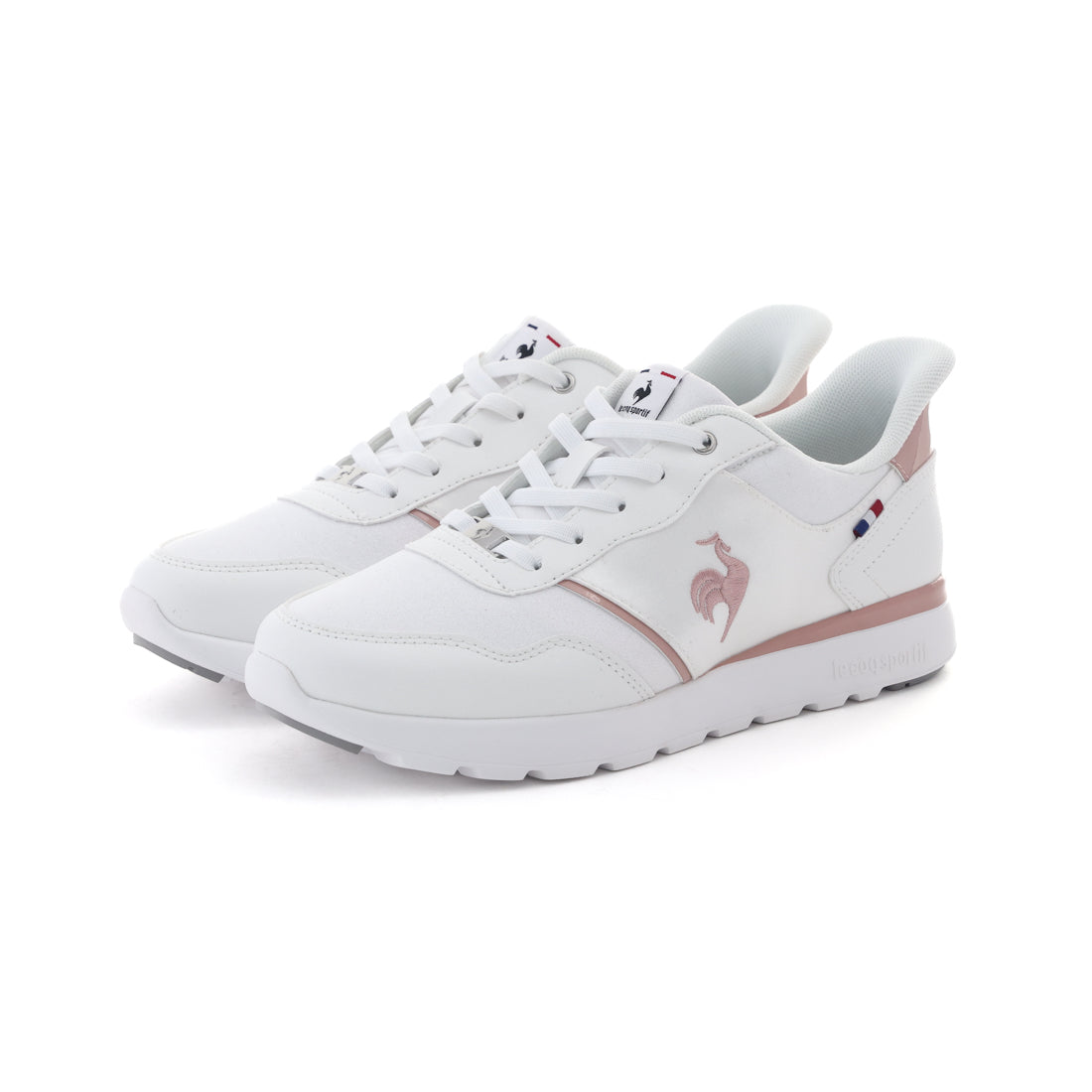 ルコックスポルティフ le coq sportif レディース スニーカー スリッポン LA セーヌ LM SI LU5SSN24LZ ハンズフリー 3E 幅広 軽い 歩きやすい （ピンク/ホワイト） ピンク/ホワイト