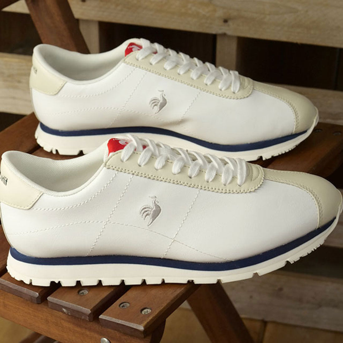 ルコックスポルティフ le coq sportif LCS MONTPELLIER GM II WHNV ホワイト/ネイビー [LU5FSN60UZ] （ホワイト/ネイビー） ホワイト/ネイビー