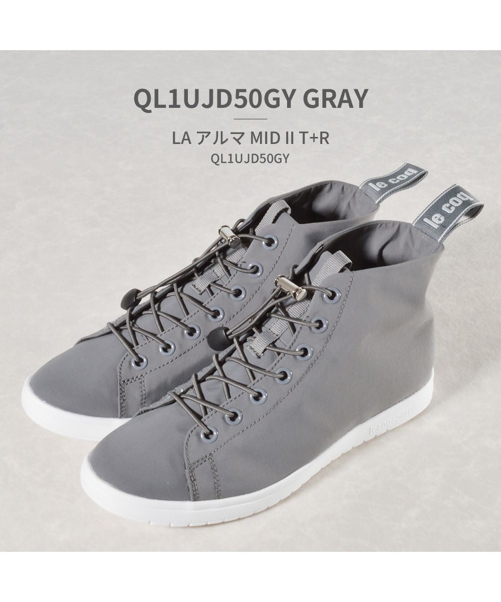ルコックスポルティフ le coq sportif レディース レインブーツ ハイカット LA アルマ MIDⅡT+R,グレー