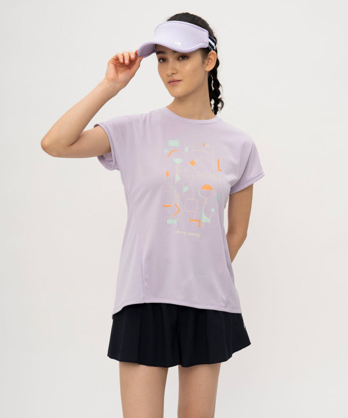 ルコックスポルティフ le coq sportif ルコックスポルティフ le coq sportif テニス テニス レディース 汗染み軽減プラクティスシャツ  QTWXJA06 （PP パープル） PP パープル