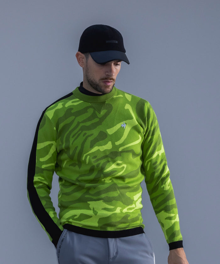 le coq sportif golf Marble Jacquard Sweater 【RIJOUME】