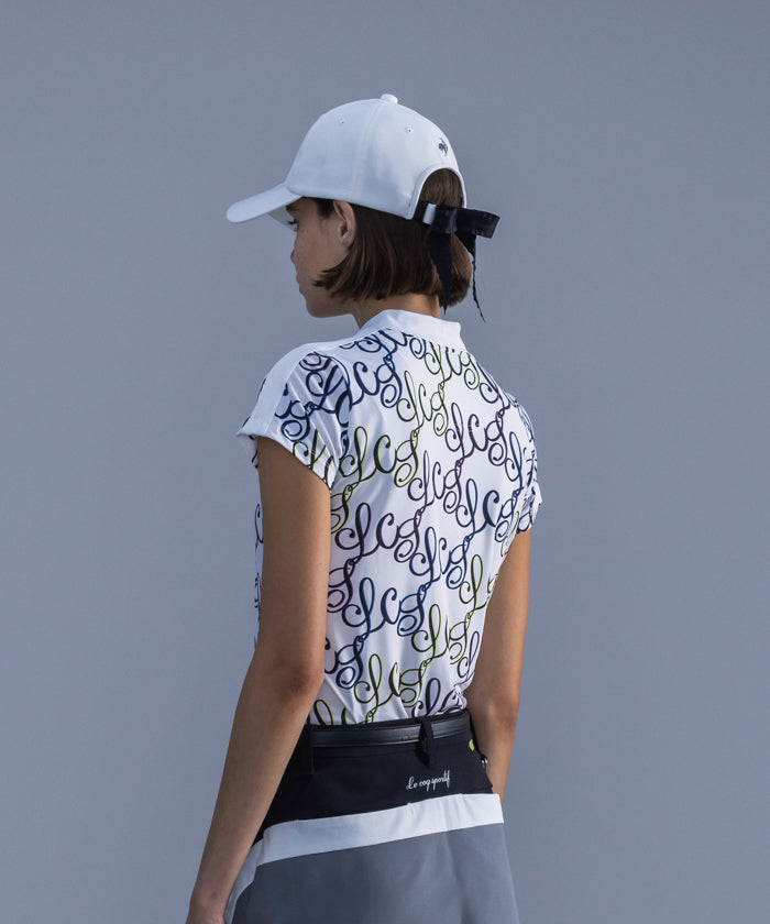 le coq sportif golf All-over Logo Design Short Sleeve Shirt 【RIJOUME】【Outlet】
