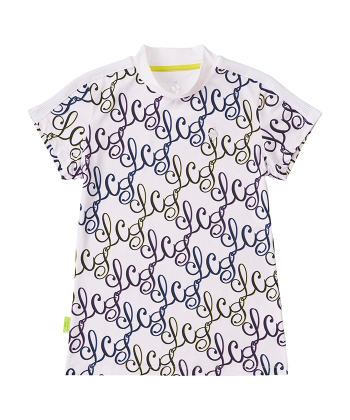 le coq sportif golf All-over Logo Design Short Sleeve Shirt 【RIJOUME】【Outlet】