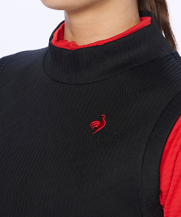 Mock Neck Cut Sew Vest