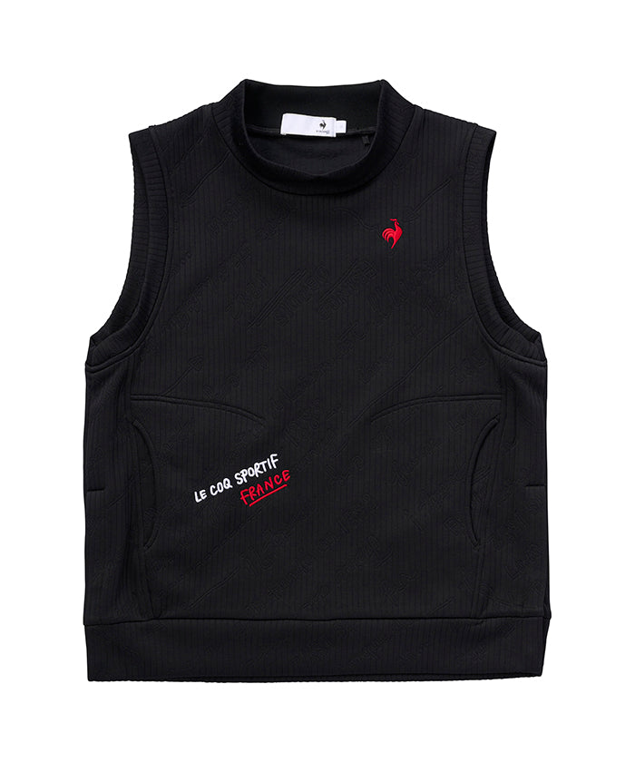 Mock Neck Cut Sew Vest