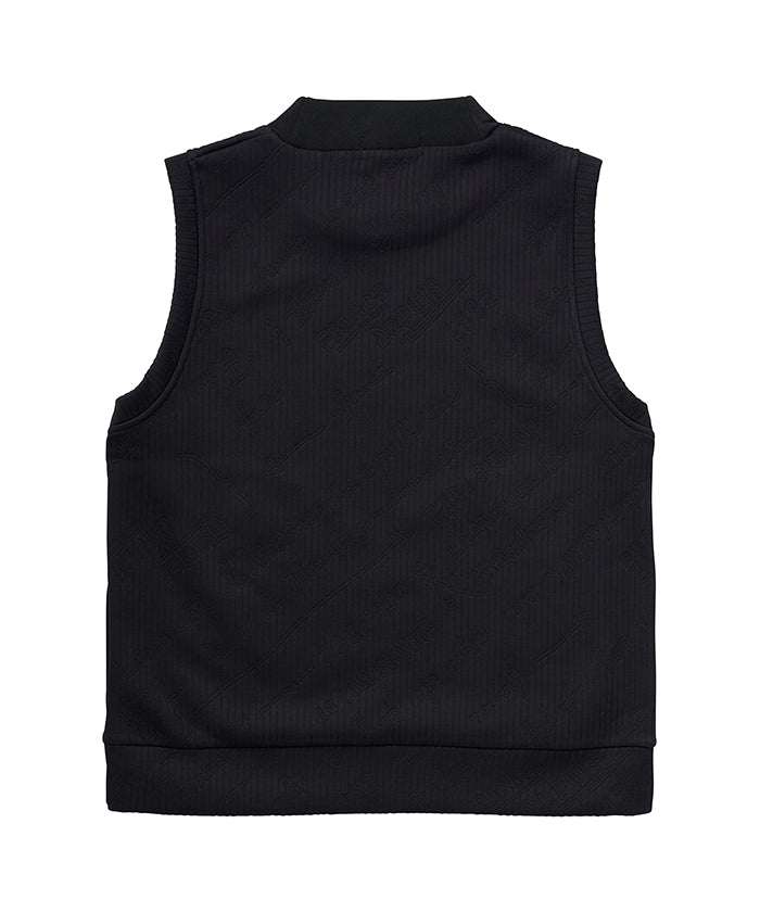 Mock Neck Cut Sew Vest