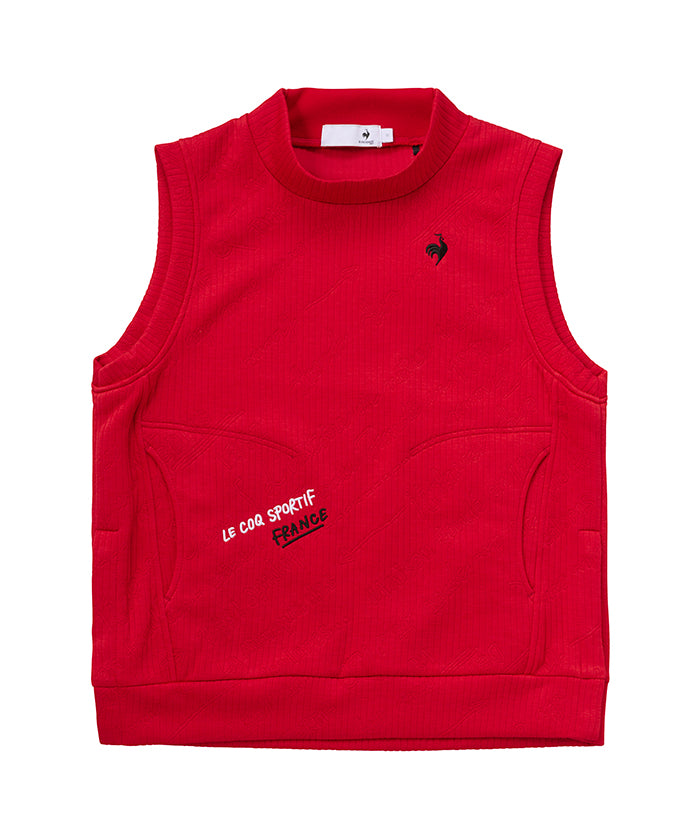 Mock Neck Cut Sew Vest