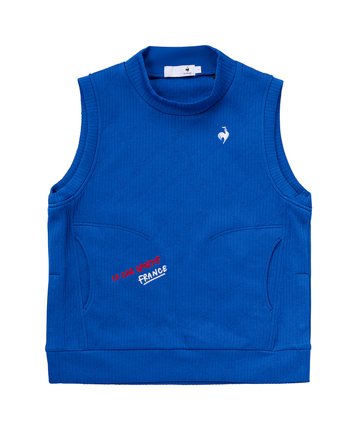 Mock Neck Cut Sew Vest