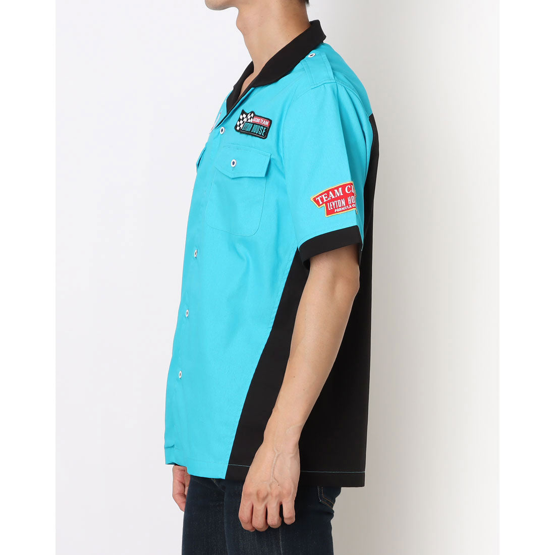 レイトンハウス LEYTON HOUSE LEYTON HOUSE レイトンハウス アニバーサリーモデル メンズ 半袖 ピットシャツ ワーク （01レイトンブルー） 01レイトンブルー