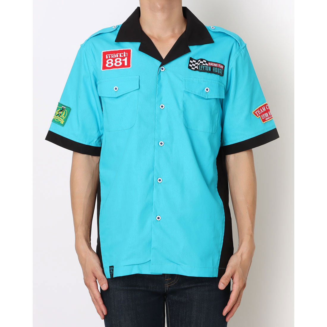 レイトンハウス LEYTON HOUSE LEYTON HOUSE レイトンハウス アニバーサリーモデル メンズ 半袖 ピットシャツ ワーク （01レイトンブルー） 01レイトンブルー