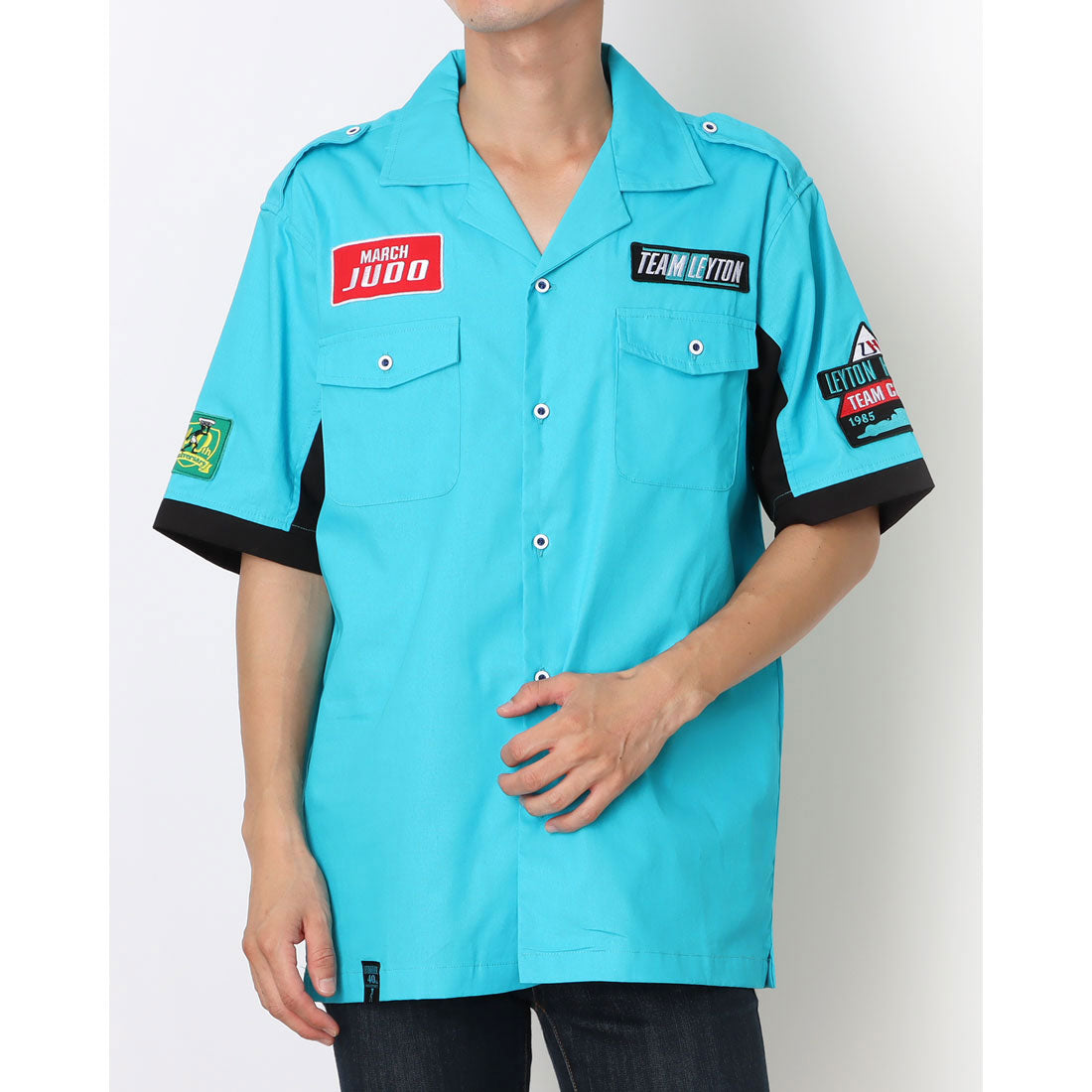 レイトンハウス LEYTON HOUSE LEYTON HOUSE レイトンハウス アニバーサリーモデル メンズ 半袖 ピットシャツ ワーク （02レイトンブルー） 02レイトンブルー