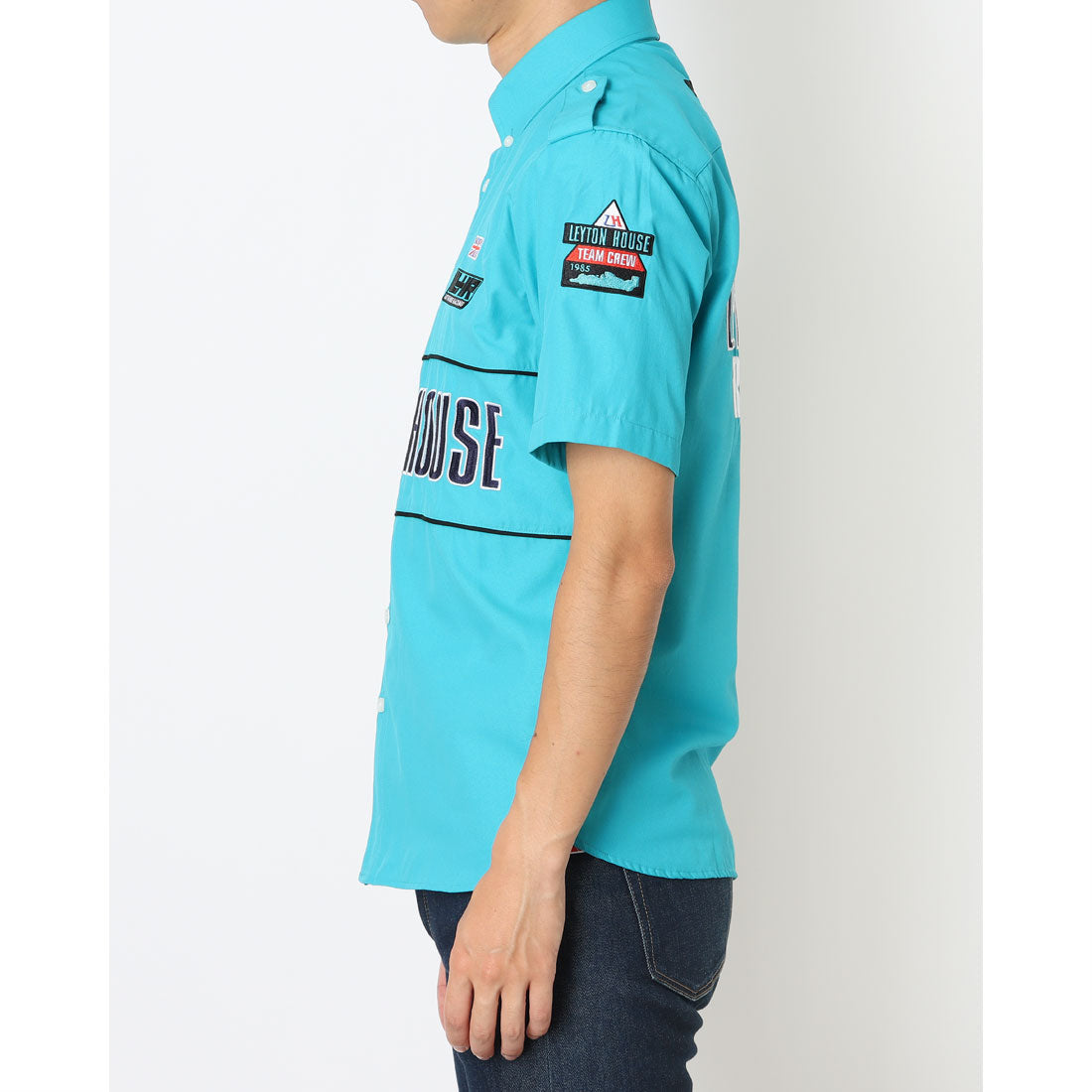 レイトンハウス LEYTON HOUSE LEYTON HOUSE レイトンハウス アニバーサリーモデル メンズ 半袖 レーシングシャツ （レイトンブルー） レイトンブルー