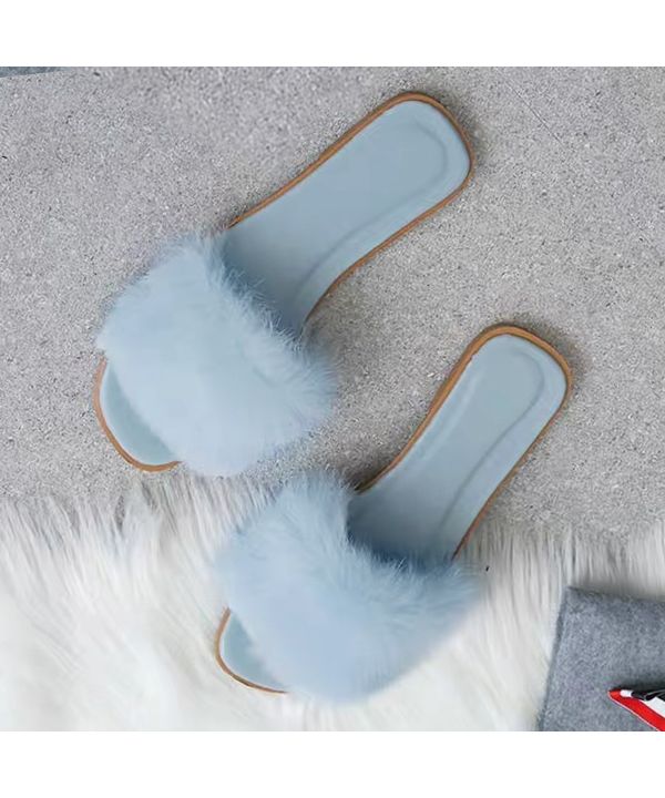 アドティエ ad thie ふわふわ・カラフル ファーサンダル