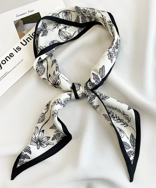 Adthie ad thie 【2024SS New Collection】 Botanical Pattern Narrow Scarf