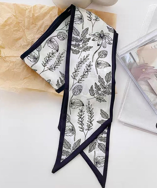 Adthie ad thie 【2024SS New Collection】 Botanical Pattern Narrow Scarf