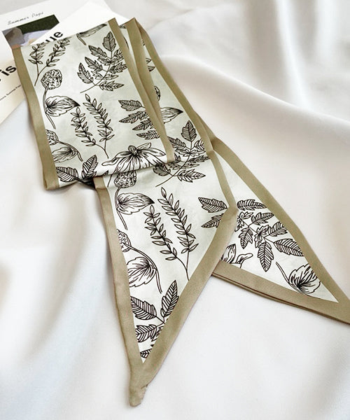 Adthie ad thie 【2024SS New Collection】 Botanical Pattern Narrow Scarf