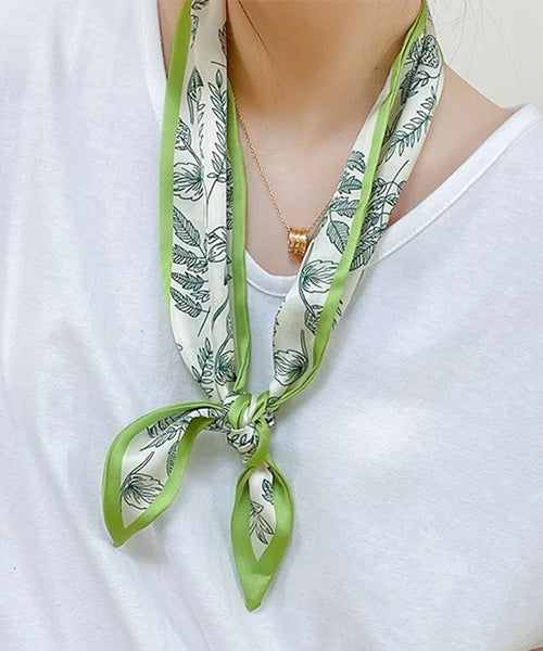 Adthie ad thie 【2024SS New Collection】 Botanical Pattern Narrow Scarf