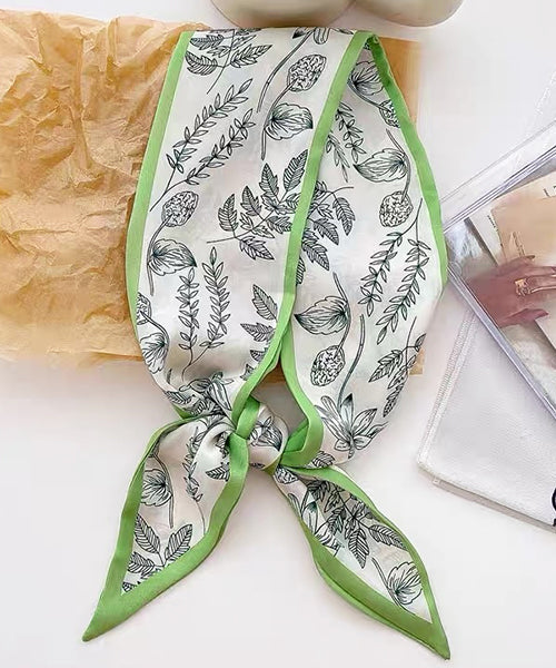 Adthie ad thie 【2024SS New Collection】 Botanical Pattern Narrow Scarf