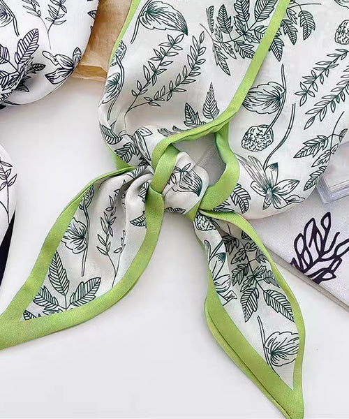 Adthie ad thie 【2024SS New Collection】 Botanical Pattern Narrow Scarf