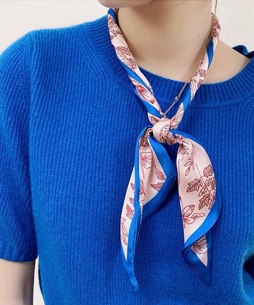 Adthie ad thie 【2024SS New Collection】 Botanical Pattern Narrow Scarf