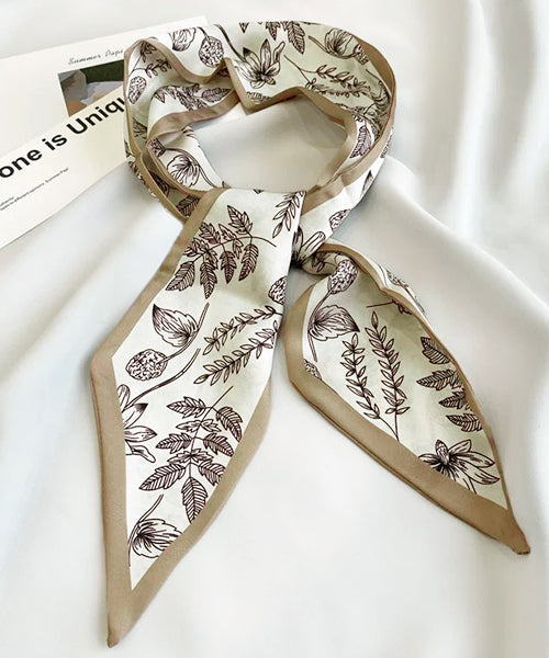 Adthie ad thie 【2024SS New Collection】 Botanical Pattern Narrow Scarf